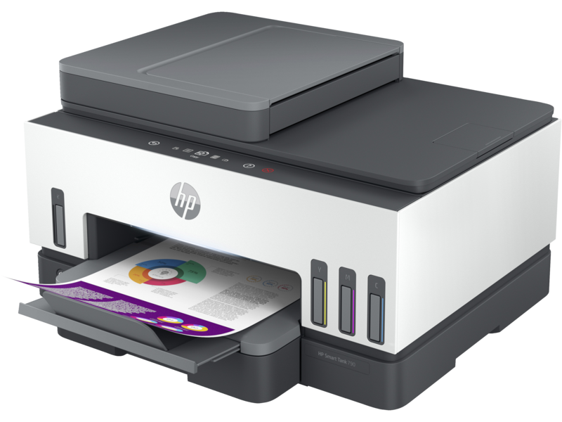 Máy in phun màu HP Smart Tank 790 All-in-One Printer (4WF66A) in 2 mặt,  scan,  copy,  USB,  Wi-Fi; Bluetooth,  Lan